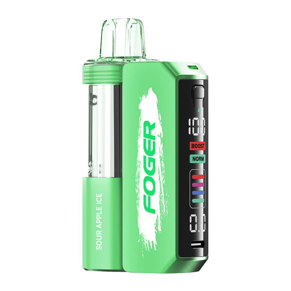 foger vape charging port close-up with LED indicator