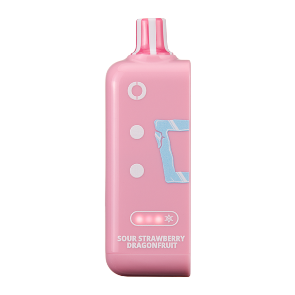 A lineup of Sky Mint Vape devices in bright colors, showing packaging and device design with clouds background