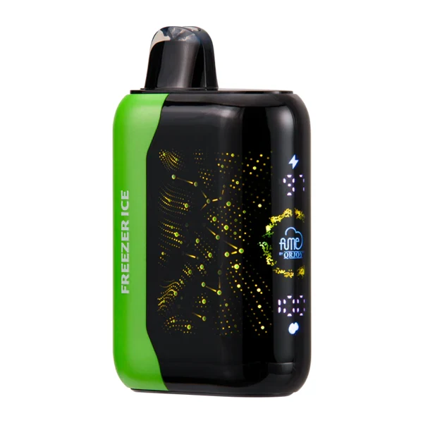 foger vape how to use - Foger Vape Device Anatomy diagram showing labeled parts including mouthpiece, pod, coil, battery, display screen, and USB-C port