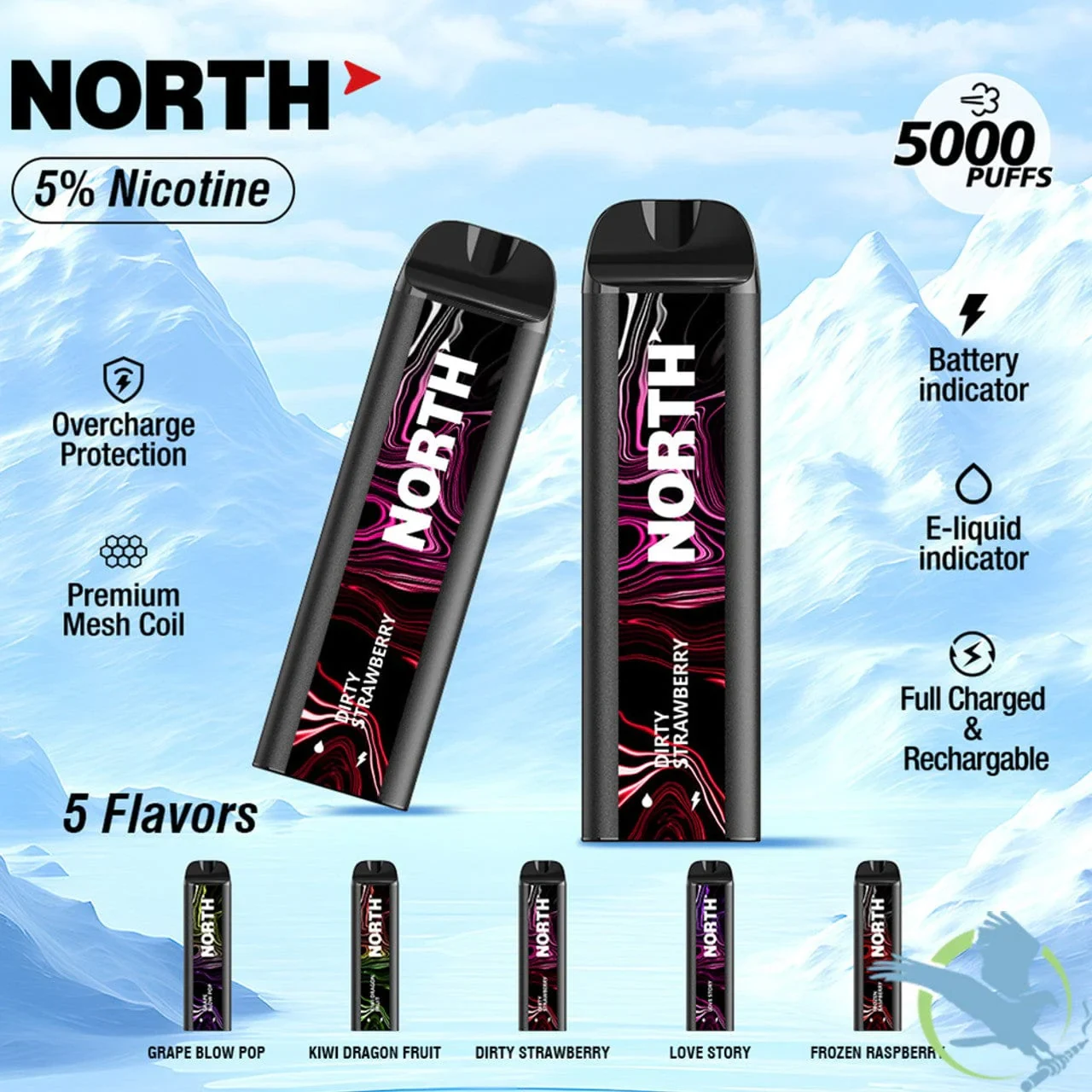 cherry lemon north North 5000 Disposable device