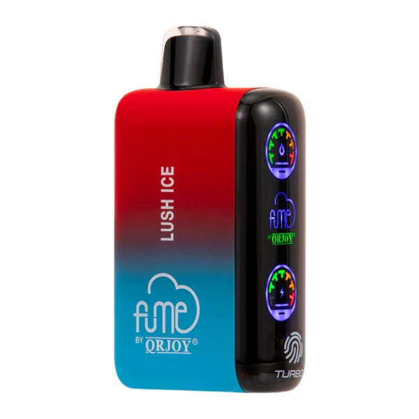 Close-up of a Sky Mint Vape device showing LED screen and airflow adjustment
